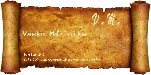 Vasko Mónika névjegykártya
